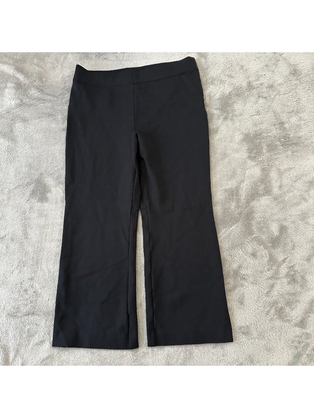 Spanx Black Kick Flare Crop Ponte Pull On Pants size 1X 1XL